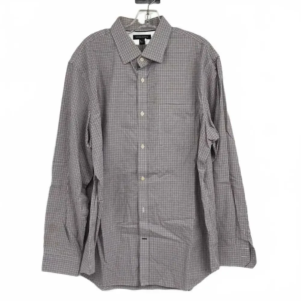 Banana Republic Blue Plaid Cotton Casual Button Down Shirt | XL